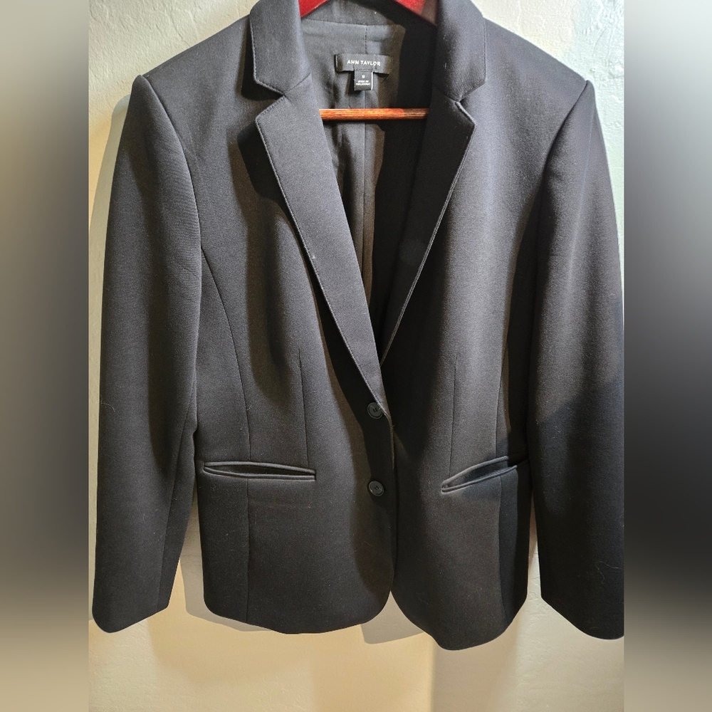Ann Taylor Black Sport Coat Classic Blazer
